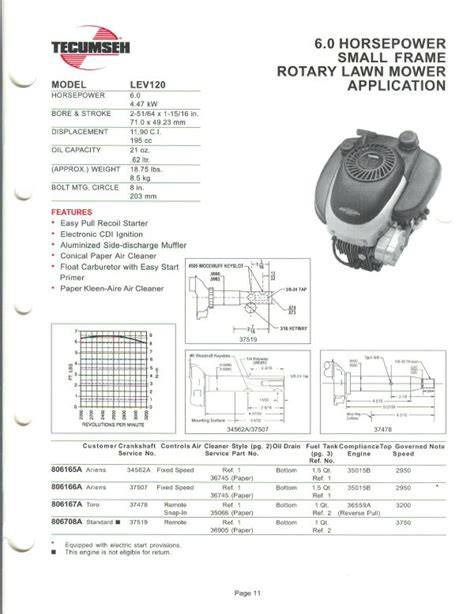 tecumseh lev115 engine manual