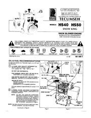 Full Download Tecumseh Hs40 User Guide 