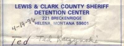 Ted Kaczynski Autograph
