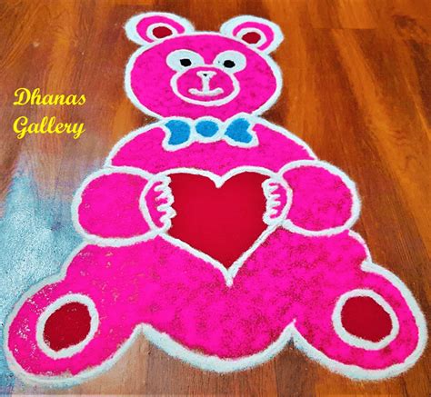 Teddy Design Rangoli
