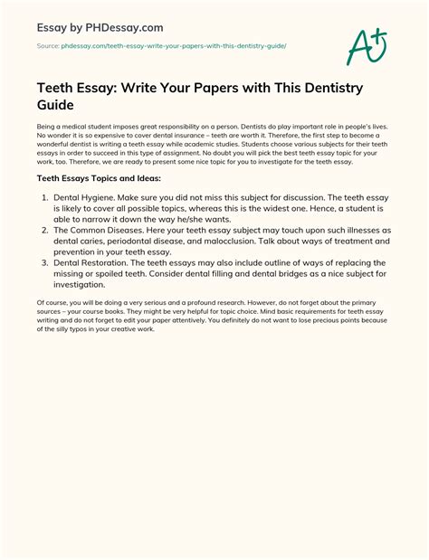 Teeth Essay Write Your Papers With This Dentistry Teeth Writing Paper - Teeth Writing Paper