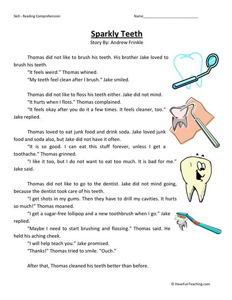Teeth Proofreading Worksheet Second Grade - Proofreading Worksheet Second Grade