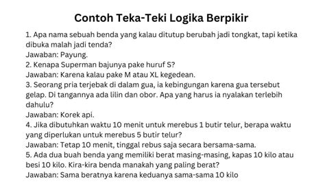 TEKA TEKI MENJEBAK - 21 Teka-Teki Lucu dan Menjebak yang Anti Mainstream