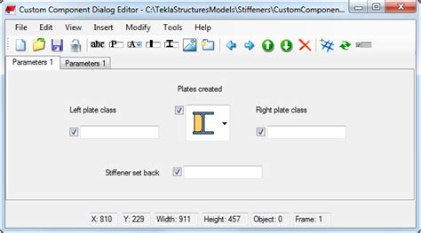 tekla custom component edit