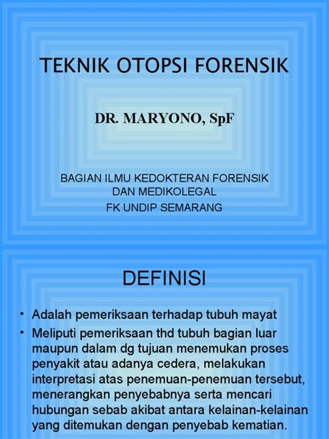 teknik otopsi forensik pdf