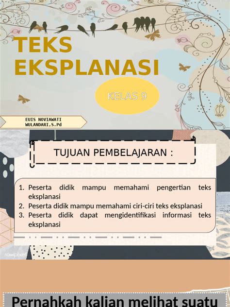 Teks Eksplanasi Bertujuan
