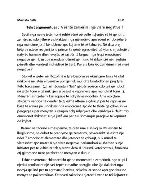 tekst argumentues shembull