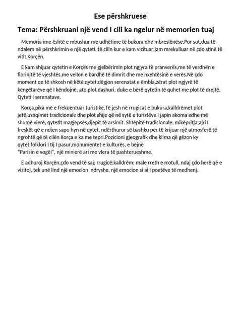 tekste narrative pershkruese