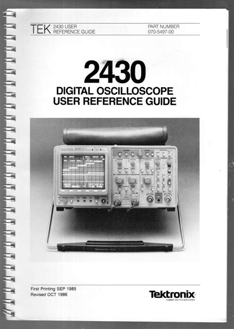 Read Tektronix 2430 User Guide 