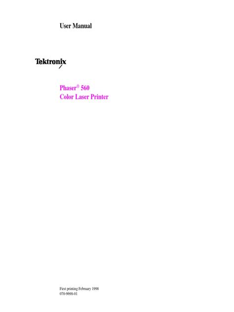 Download Tektronix 560 User Guide 