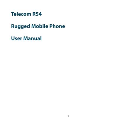 Full Download Telecom R54 Factory Reset 