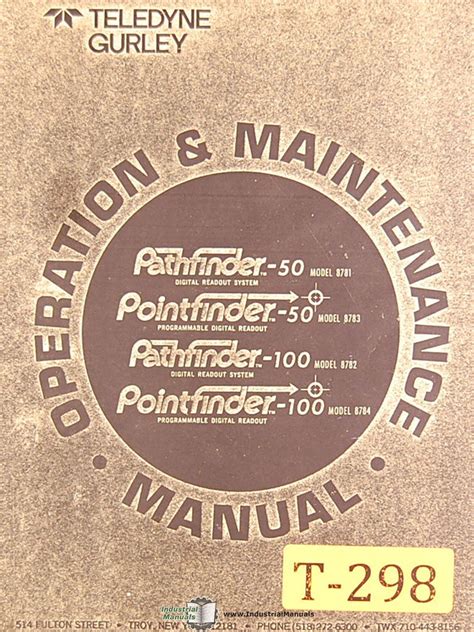 Read Teledyne Gurley Pathfinder 50 User Manual 
