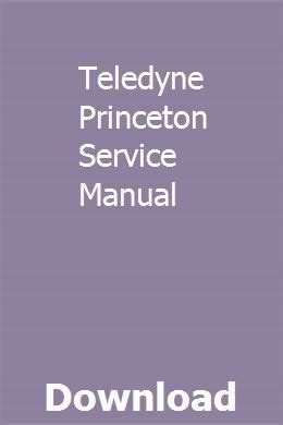 Download Teledyne Princeton Service Manual 