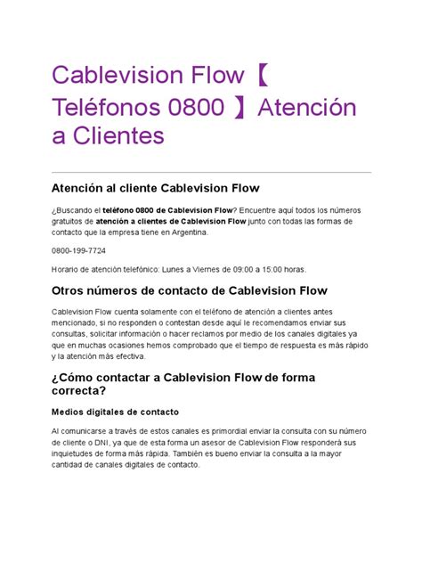 Telefono Cablevision Flow