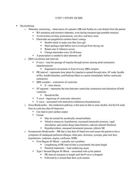 Telemetry Monitoring Study Guide