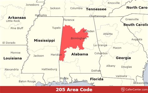 Telephone Area Code 205