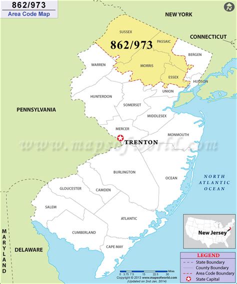 Telephone Area Code 973
