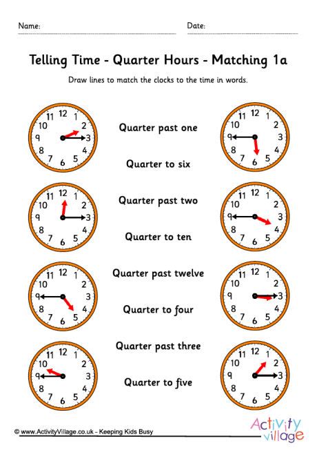 Tell The Time Quarter Hour Increments Free Math Quarter Hour Worksheet - Quarter Hour Worksheet