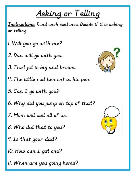 Telling Sentences Worksheet   Telling Sentences English Worksheets For Kids Mocomi - Telling Sentences Worksheet