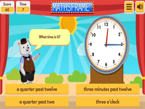 Telling The Time Mathsframe Telling Time Math - Telling Time Math