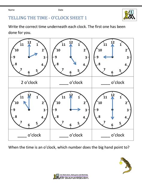 Telling The Time Worksheet Math 1st Grade Telling Time First Grade Worksheet - Telling Time First Grade Worksheet