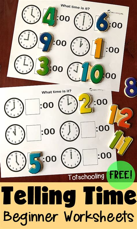 Telling Time Preschool Worksheets Totschooling Toddler Kindergarten Time Worksheets - Kindergarten Time Worksheets