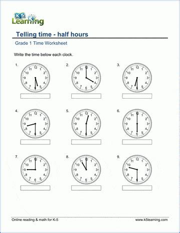 Telling Time Worksheets K5 Learning Timed Math Sheets - Timed Math Sheets