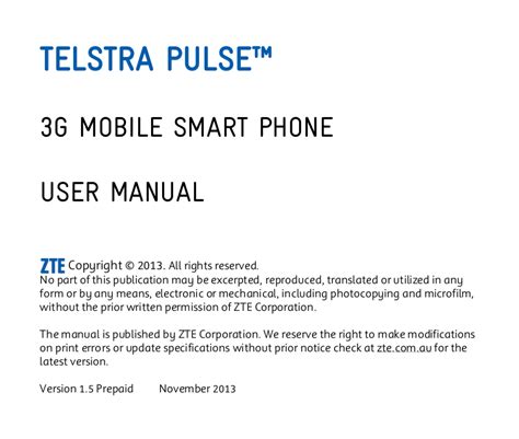 Read Telstra Pulse User Guide 