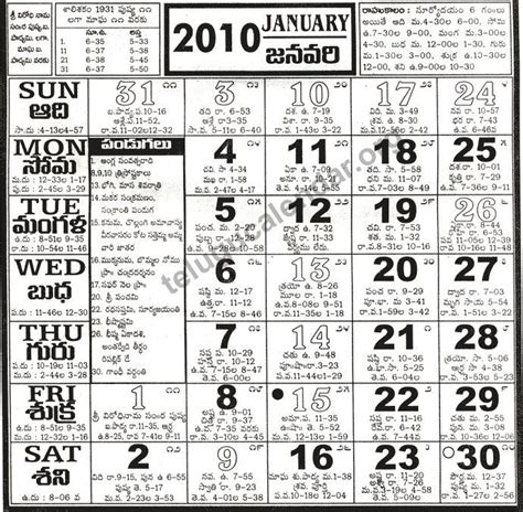 telugu calendar 2010 venkatrama and co