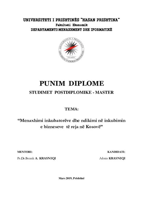 Teme Diplome Master Ne Inxhinieri Kompjuterike