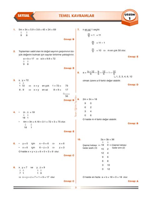 Temel Kavramlar Test