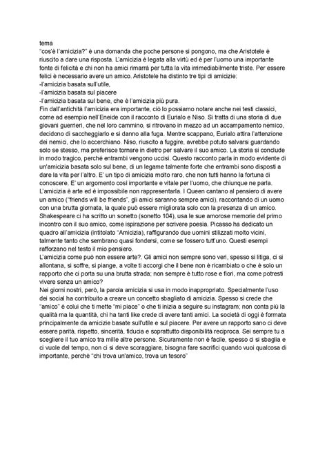 Temi Sull Amicizia