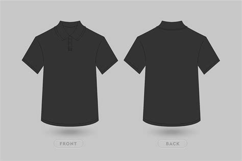 Template Baju Hitam Polos  Black Polo Shirt Vectors Illustrations For Free Download - Template Baju Hitam Polos