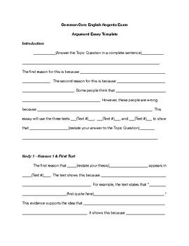 template for ela regents question 27