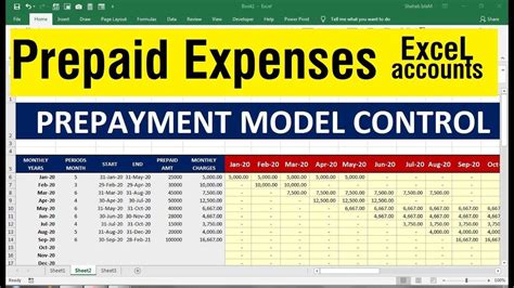 Template For Prepayments Schedule Excel
