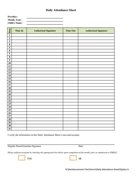 Template For Sign In Sheet Attendance Besttemplatess Preschool Sign In Sheet Template - Preschool Sign In Sheet Template