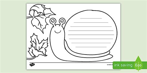 template for snail poems for kids