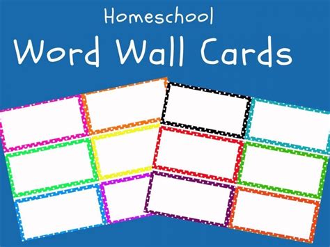template for word wall cards