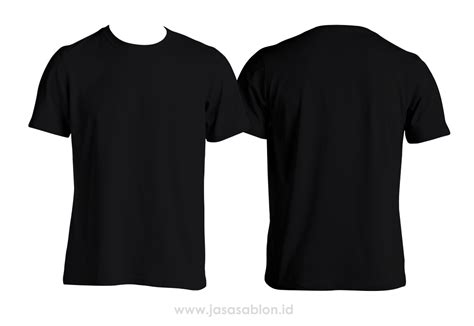 Template Kaos Polos Hitam  Combed 30s Kaos Polos Hitam Depan Belakang Png - Template Kaos Polos Hitam