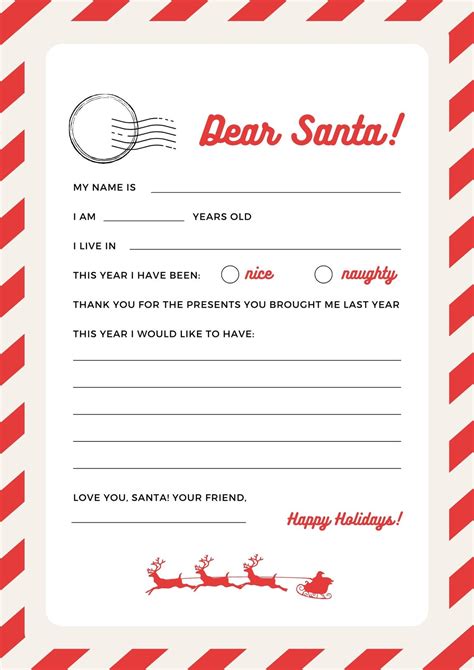 Template Letter To Santa