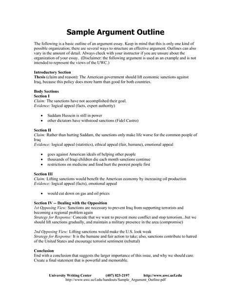 Read Online Template For Argument Paper 
