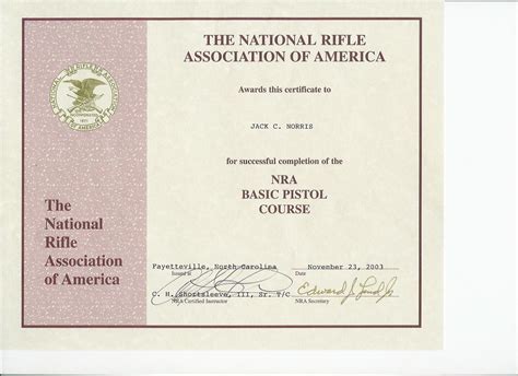 Full Download Template Nra Basic Pistol Course Certificate Wordpress 