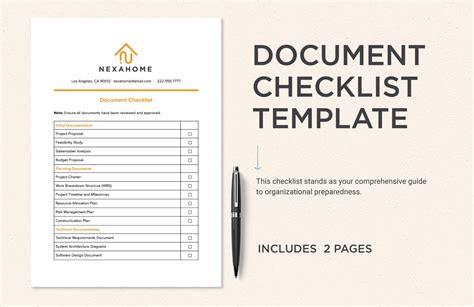 Read Online Template Of A Document Checklist 