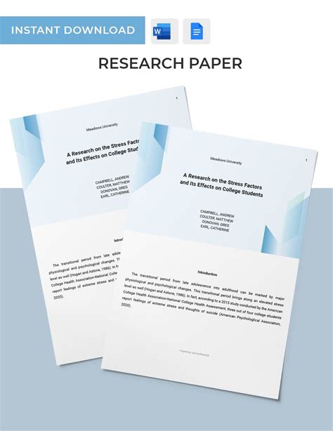 Read Online Template Research Paper 