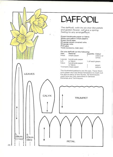 Full Download Template To Make Paper Daffodil 