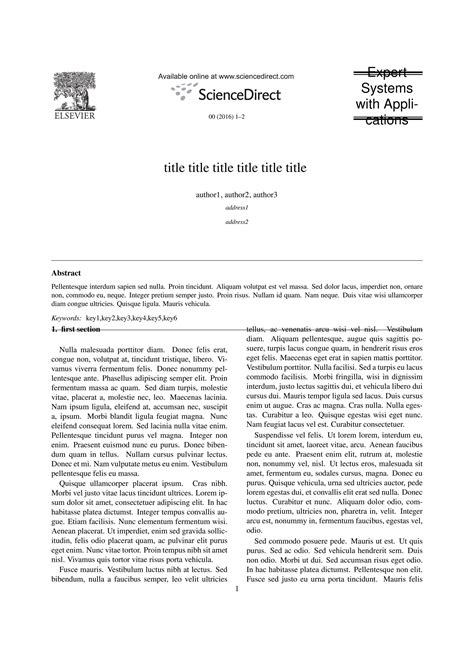 templates elsarticle two column text infringe to abstract TeX