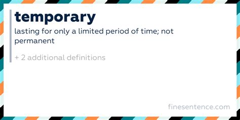 temporary definition rae