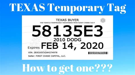 temporary tag texas