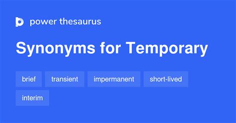 Temporary Thesaurus