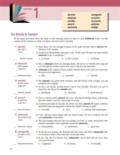 Full Download Ten Words In Context Chapter 3 Answers 